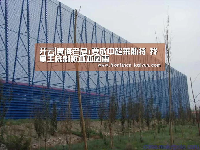 开云|黄海老总:要成中超莱斯特 我拿王栋刺激亚亚图雷(图2) 开云